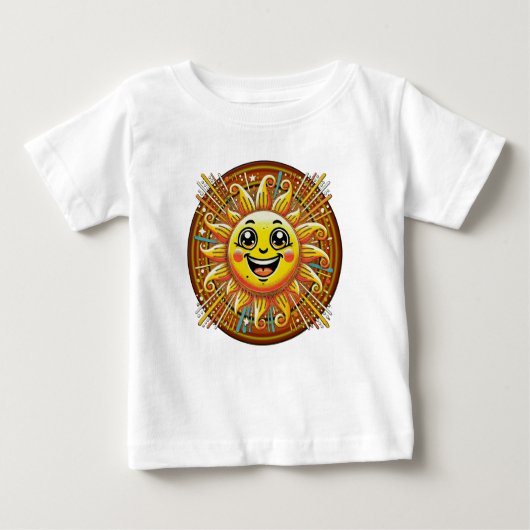 Sunny Side Up Baby Tee - Happy Sun ベビーTシャツ (正面)
