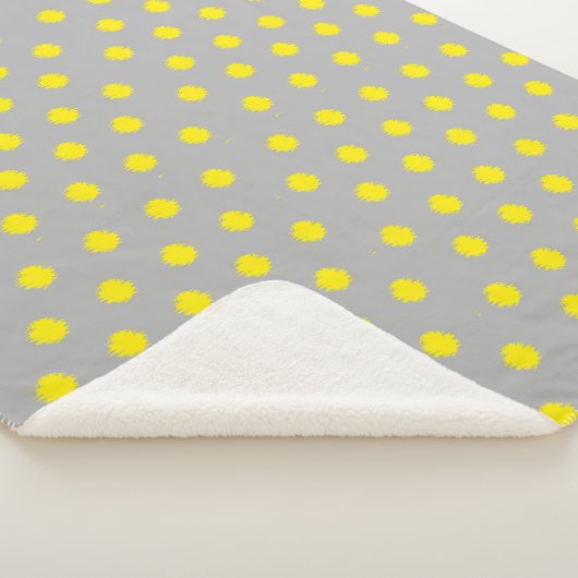Sunny Splatter Polka Dot Pattern シェルパブランケット (3/4)