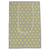 Sunny Splatter Polka Dot Pattern ミディアムペーパーバッグ (裏面)