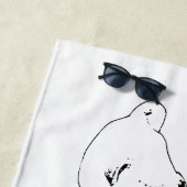 Sunny Strides, Black and White Dogs ビーチタオル (インサイチュ)