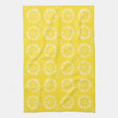 Sunny Sunburst Yellow Kitchen Towel キッチンタオル (縦)