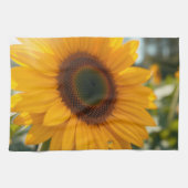 Sunny Sunflower Macro Spring Kitchen Towel キッチンタオル (横)