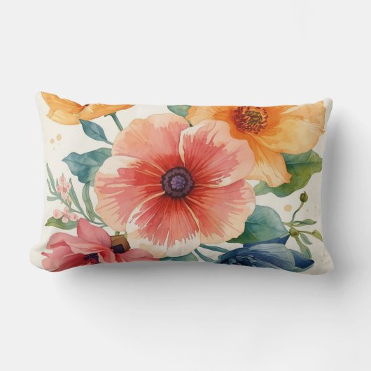 Sunny Sunflowers  ランバークッション (正面)