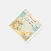Sunny Surf Vibes Baby Shower スタンダードカクテルナプキン (角)