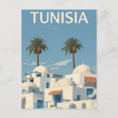Sunny Tunisia Coastal View ポストカード (正面)