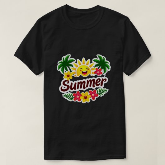 Sunny Vibes Summer T-Shirt Tシャツ (デザイン正面)