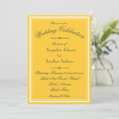 Sunny Yellow All In One RSVP Email Website Wedding 招待状 (スタンド正面)