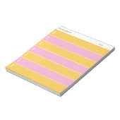 Sunny Yellow and Pink Custom Weekly Planner ノートパッド (回転)