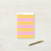 Sunny Yellow and Pink Custom Weekly Planner ポストイット (デスク上)