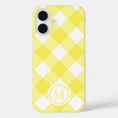 Sunny Yellow Gingham Monogram Case-Mate iPhoneケース (裏面)