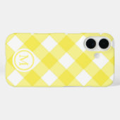 Sunny Yellow Gingham Monogram Case-Mate iPhoneケース (裏面 (横))