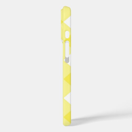Sunny Yellow Gingham Monogram Case-Mate iPhoneケース (裏面 / 左)