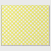 Sunny Yellow Gingham Pattern ラッピングペーパー (フラット)