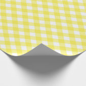 Sunny Yellow Gingham Pattern ラッピングペーパー (角)