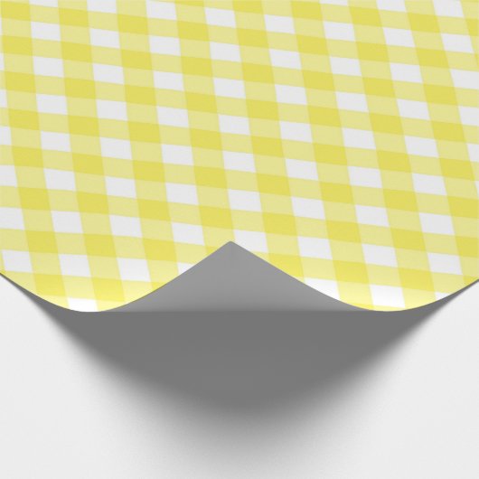 Sunny Yellow Gingham Pattern ラッピングペーパー (角)