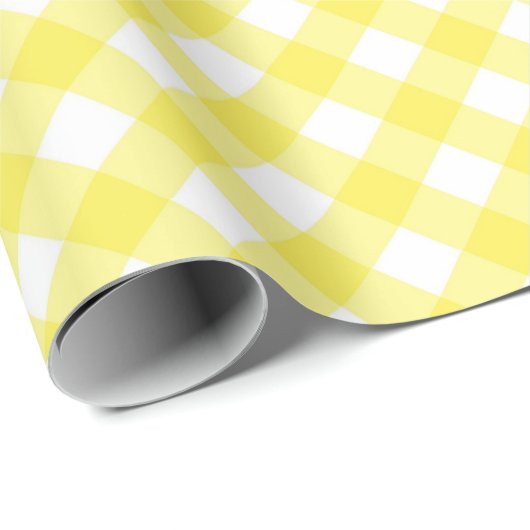 Sunny Yellow Gingham Pattern ラッピングペーパー (ロールコーナー)