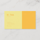 Sunny Yellow Mimosa Floral Geometric Diamond 名刺 (裏面)