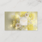 Sunny Yellow Mimosa Floral Geometric Diamond 名刺 (正面)