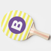 Sunny Yellow Striped Purple Monogram 卓球ラケット (横)