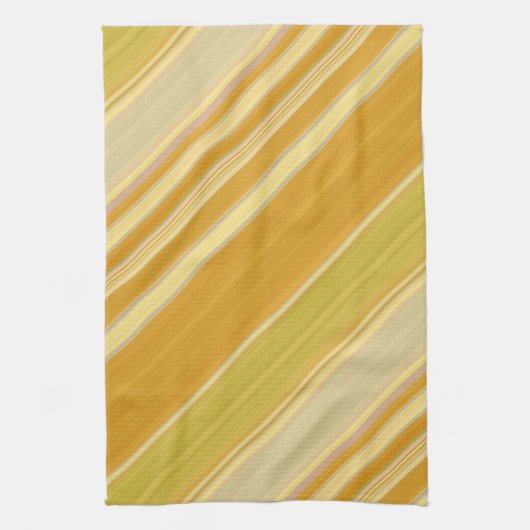 Sunny Yellow Stripes キッチンタオル (縦)