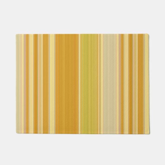 Sunny Yellow Stripes ドアマット (正面)