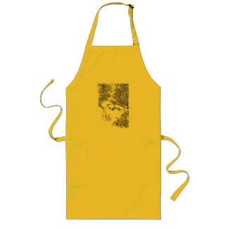 Sunny Yellow Sydney Map Kitchen Apron ロングエプロン