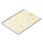 Sunny Yellow Watercolor Hearts ノートブック (左側)