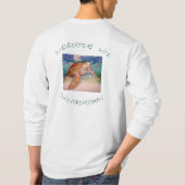 Sunnybeachmanの長い袖のウミガメのTシャツ Tシャツ (裏面)