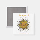 Sunnycomb - 2インチ角磁石（白） マグネット (正面/裏面)