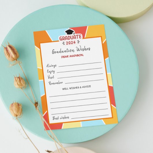 Sunray Kids Graduation Well Wishes記念カード 招待状