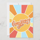 Sunray Kids Graduation Well Wishes記念カード 招待状 (裏面)