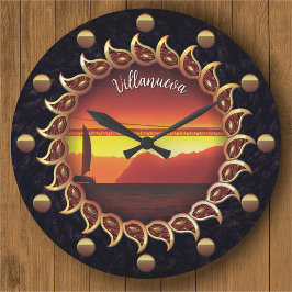 Sunrays Sunset 1124 ラージ壁時計