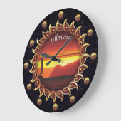 Sunrays Sunset 1124 ラージ壁時計 (傾斜)