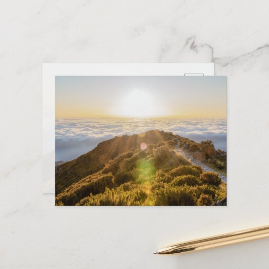 Sunrise Above the Clouds in Madeira, Pico Ruivo ポストカード (正面/裏面インサイチュ)