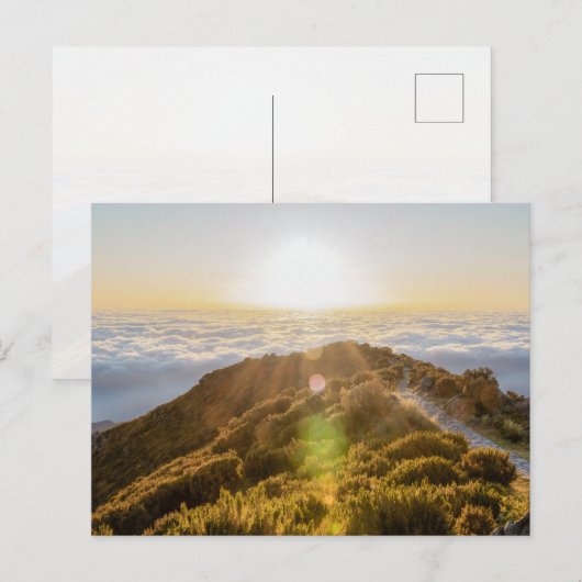 Sunrise Above the Clouds in Madeira, Pico Ruivo ポストカード (正面/裏面)