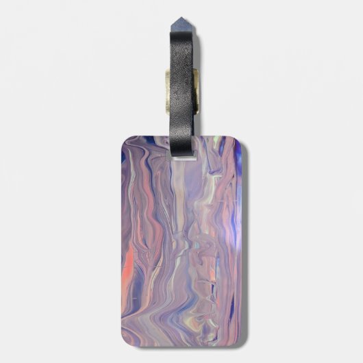 Sunrise Acrylic Pour Inspired ラゲッジタグ (裏面縦)