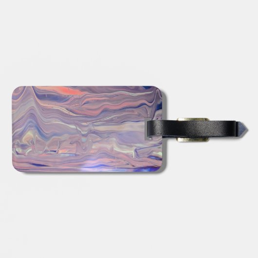 Sunrise Acrylic Pour Inspired ラゲッジタグ (裏面横)