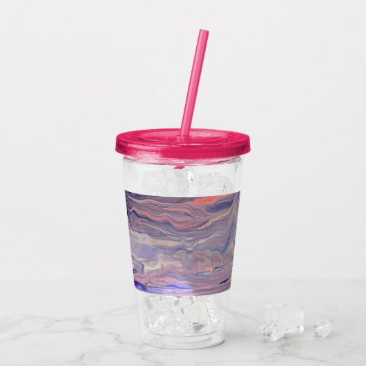 Sunrise Acrylic Pour Tumbler アクリルタンブラー (アイス裏面)