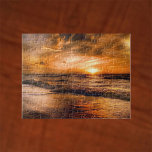 Sunrise and Seascape ジグソーパズル<br><div class="desc">A glowing sky as the sun rises over the sea. A seascape with colours of orange from from the rising sun.</div>