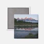 Sunrise at Schwabacker Landing at Grand Teton マグネット (正面/裏面)