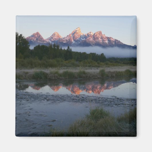 Sunrise at Schwabacker Landing at Grand Teton マグネット (正面)