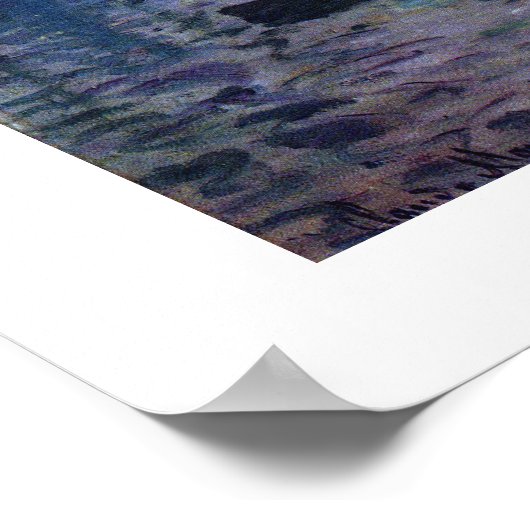 Sunrise at sea by Claude Monet impressionist art ポスター (角)