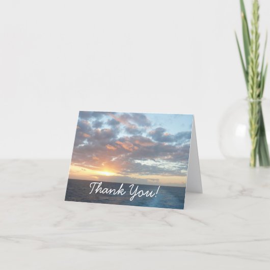 Sunrise at Sea I Pastel Seascape サンキューカード (正面)