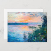 Sunrise Autumn River Reflections シーズンポストカード (正面/裏面)