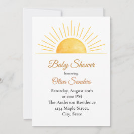 Sunrise Baby Shower 招待状