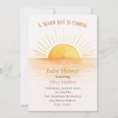 Sunrise Baby Shower Modern 招待状 (正面)