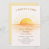 Sunrise Baby Shower Modern 招待状 (正面/裏面)