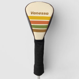 Sunrise Clover Across Striping with Name ゴルフヘッドカバー