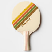Sunrise Clover Striped with Name Ping Pong Paddle 卓球ラケット (裏面)