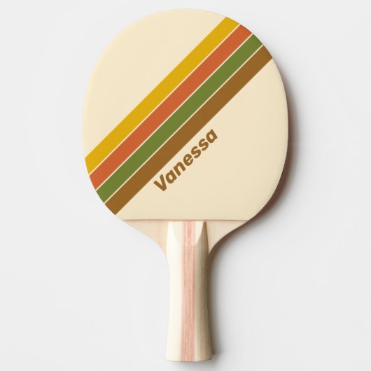 Sunrise Clover Striped with Name Ping Pong Paddle 卓球ラケット (正面)